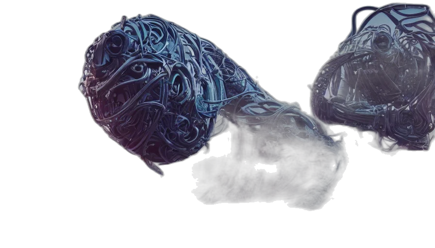 mask, hair, creature, robot transparent PNG cut-out