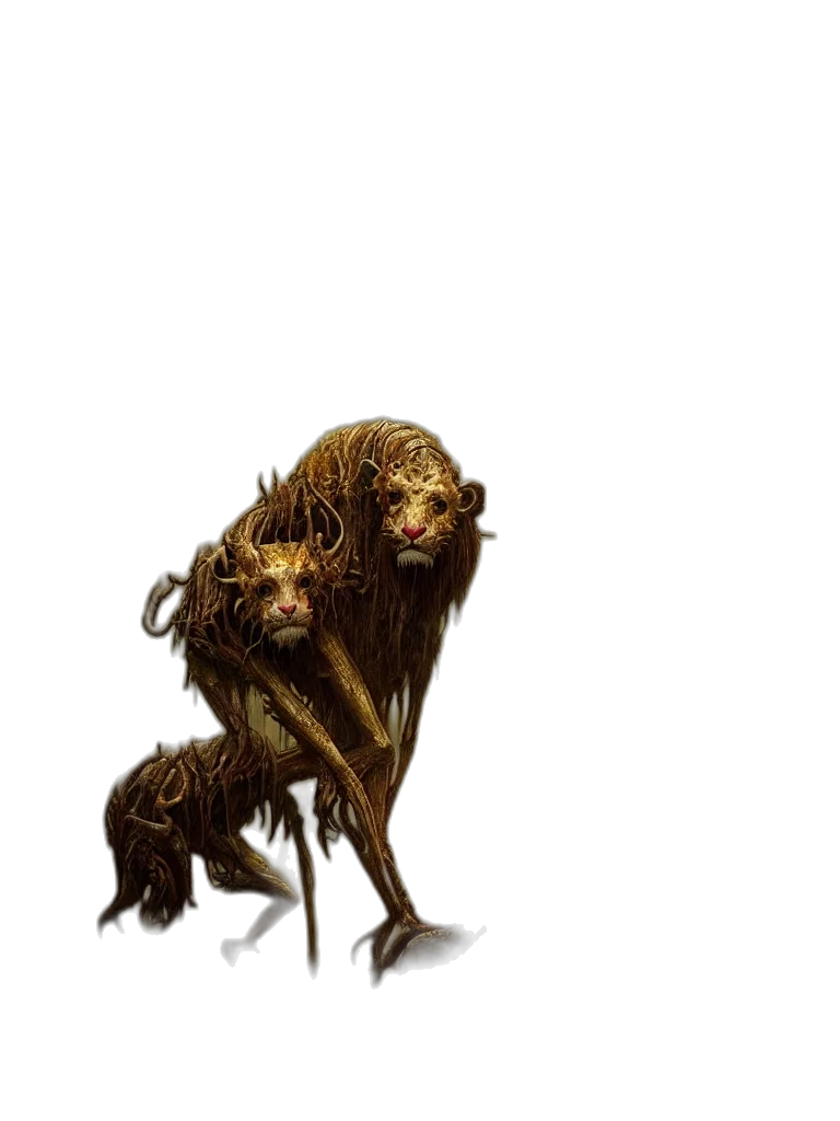 creature, mask, hair, animal transparent PNG cut-out