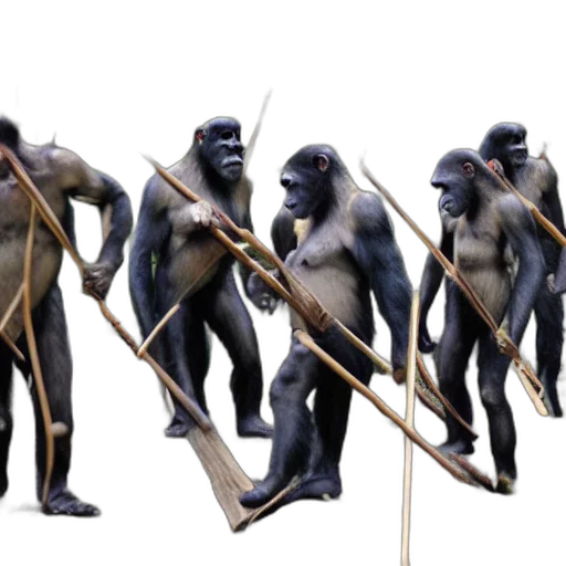 staff, animal, concept art, 3d render transparent PNG cut-out