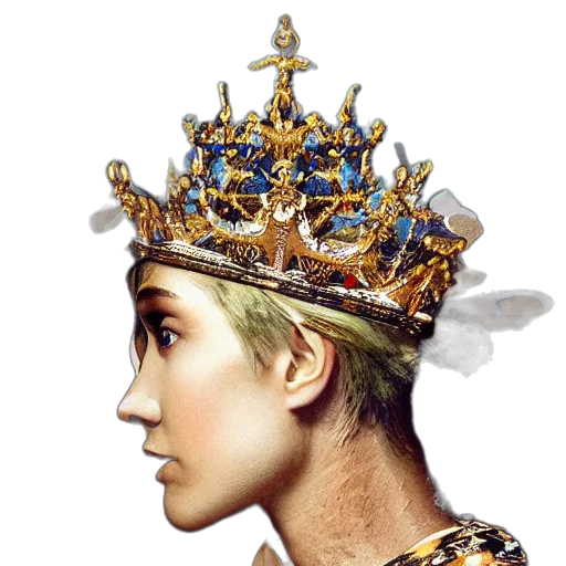 crown, jewelry, hat, face transparent PNG cut-out