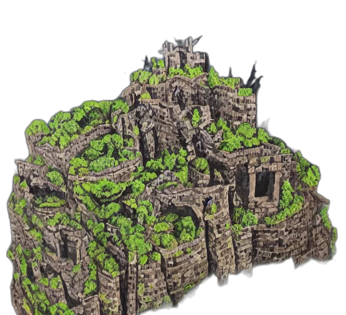 building, crown, tree, 3d render transparent PNG cut-out