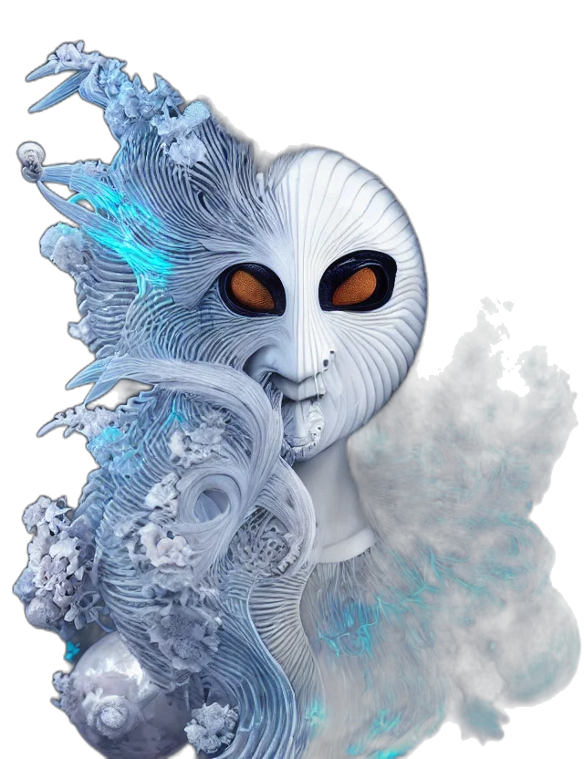 mask, robot, face, creature transparent PNG cut-out