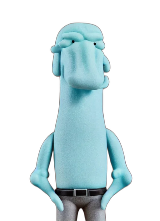 staff, robot, bottle, face transparent PNG cut-out