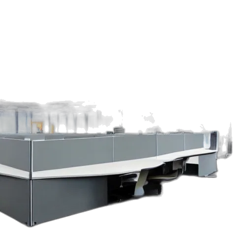 3d render, futuristic, office transparent PNG cut-out