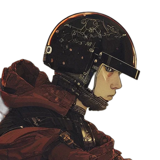 hat, face, jacket, robot transparent PNG cut-out