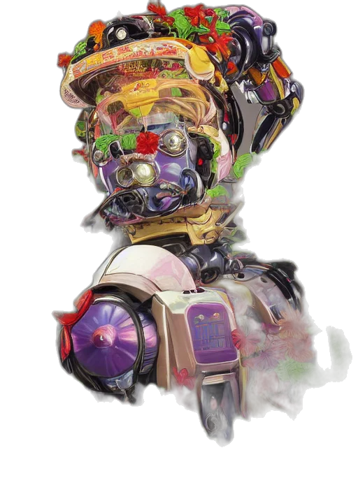 robot, mask, face, weapon transparent PNG cut-out