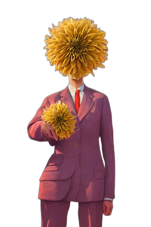 jacket, flower, crown, mask transparent PNG cut-out