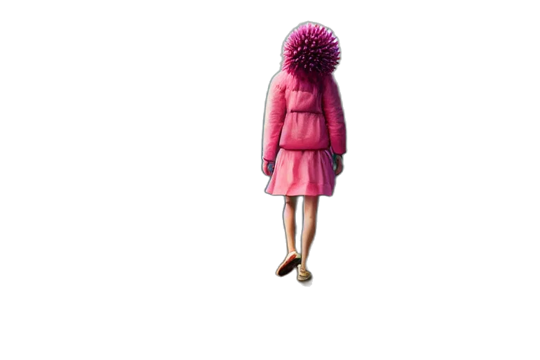dress, jacket, hair, hat transparent PNG cut-out