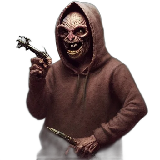 staff, mask, creature, weapon transparent PNG cut-out