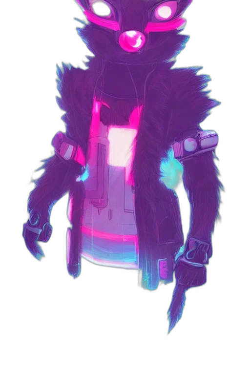 jacket, robot, staff, creature transparent PNG cut-out