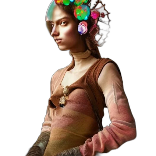 staff, jewelry, jacket, flower transparent PNG cut-out
