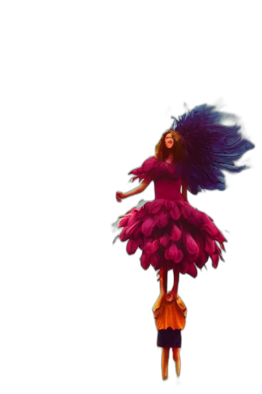 dress, hair, concept art, 3d render transparent PNG cut-out