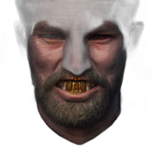 face, mask, creature, staff transparent PNG cut-out
