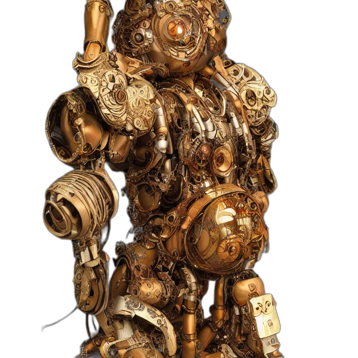 robot, jewelry, mask, staff transparent PNG cut-out