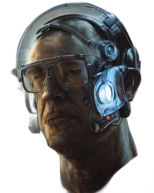 robot, face, mask, staff transparent PNG cut-out