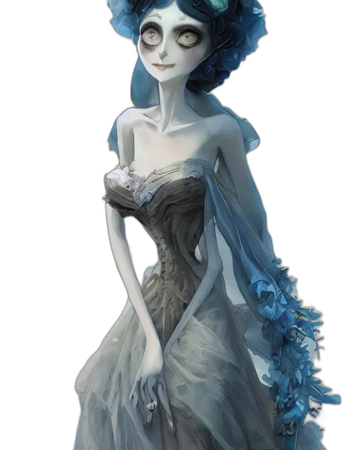 dress, mask, crown, staff transparent PNG cut-out