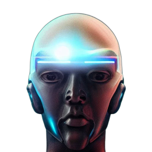 robot, face, mask, creature transparent PNG cut-out