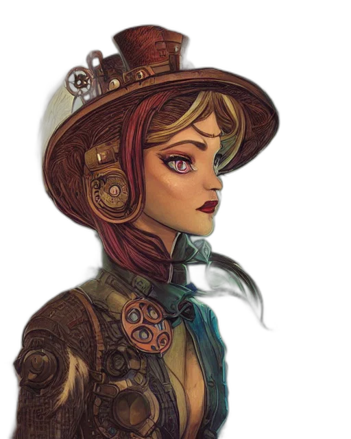 hat, staff, crown, face transparent PNG cut-out