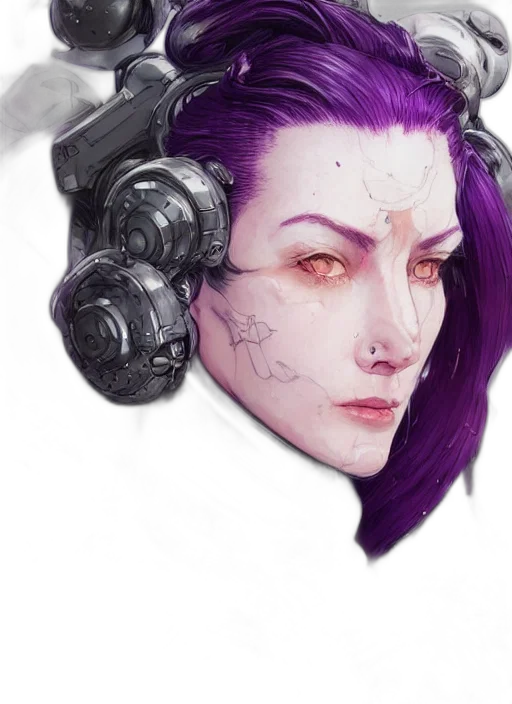 face, mask, robot, cyberpunk transparent PNG cut-out