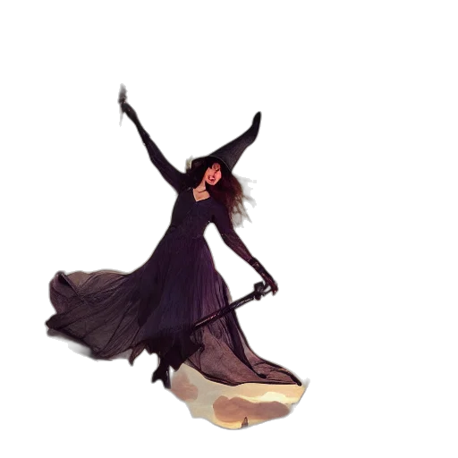 creature, dress, shoes, staff transparent PNG cut-out