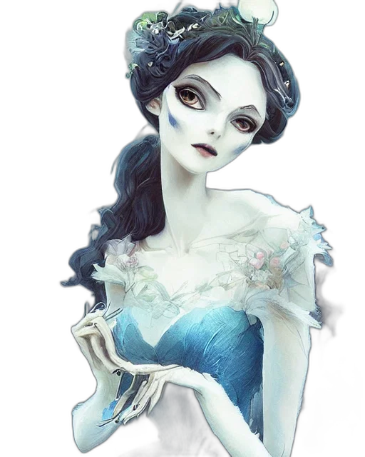 dress, mask, jewelry, fantasy art transparent PNG cut-out