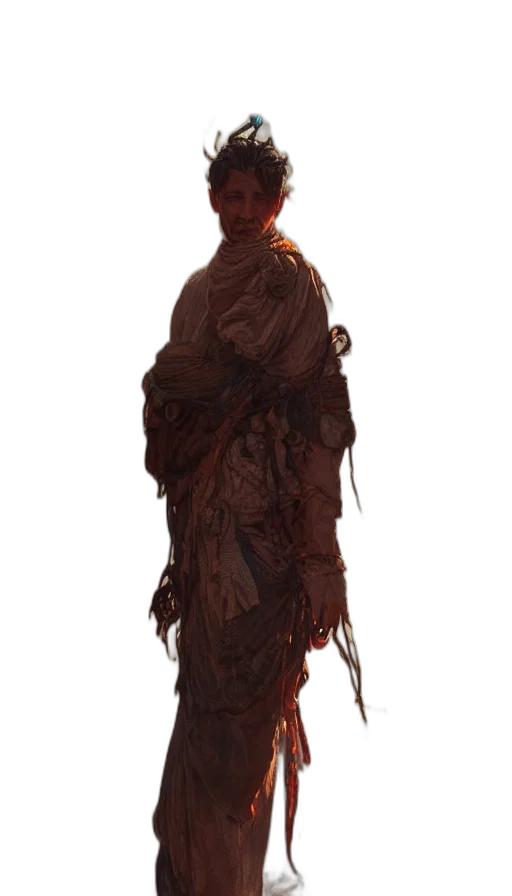 staff, dress, mask, creature transparent PNG cut-out