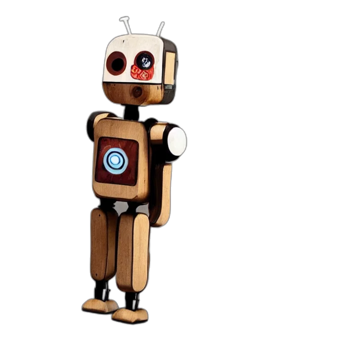 robot, concept art, 3d render, pixel art transparent PNG cut-out