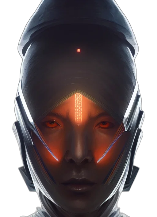 robot, face, mask, creature transparent PNG cut-out