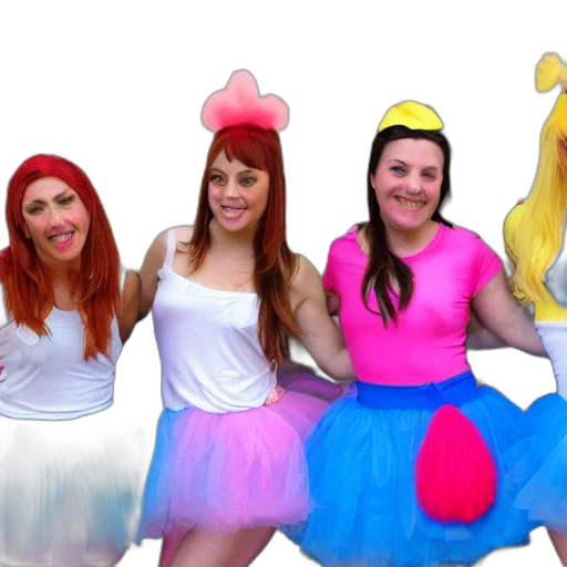 smurfs, wearing, tutus transparent PNG cut-out
