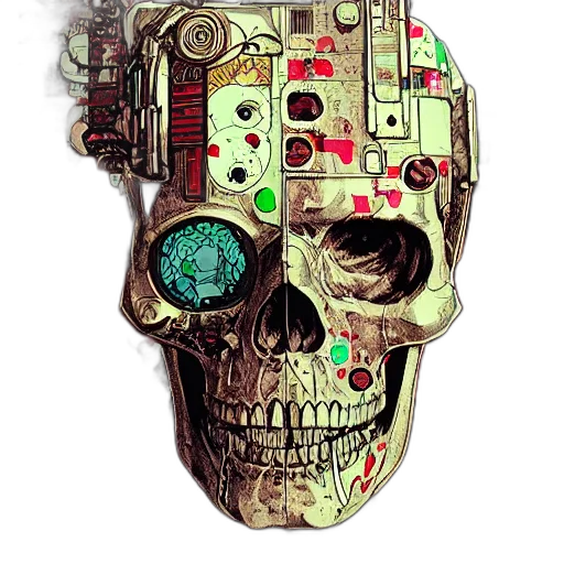 mask, robot, face, cyberpunk transparent PNG cut-out