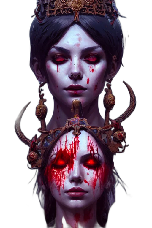 face, mask, crown, creature transparent PNG cut-out