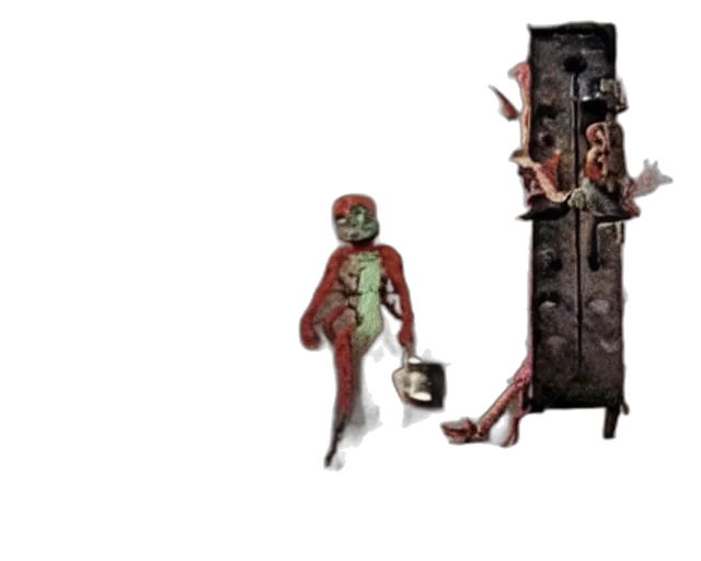 creature, robot, concept art, 3d render transparent PNG cut-out