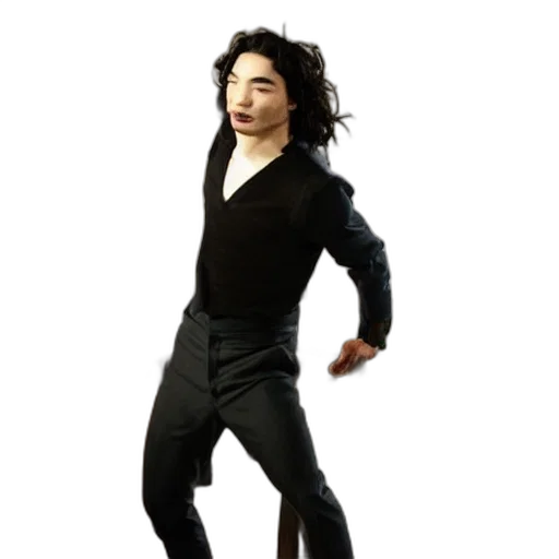 staff, hair, creature, jacket transparent PNG cut-out