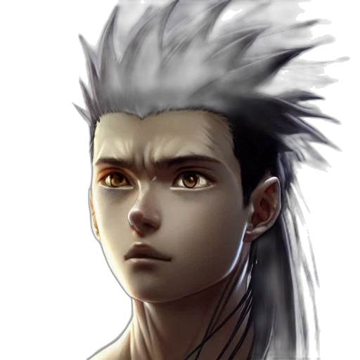 face, staff, hair, dragon transparent PNG cut-out