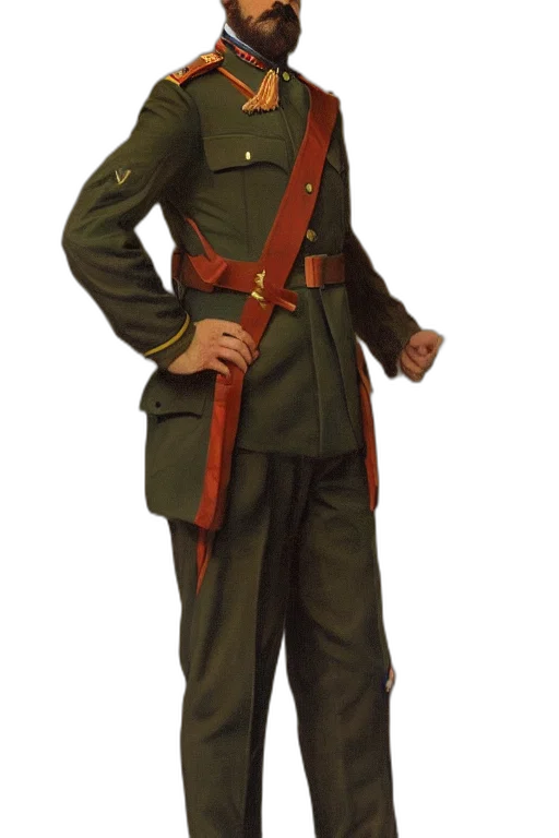 staff, jacket, hat, weapon transparent PNG cut-out