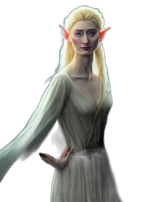 dragon, dress, staff, face transparent PNG cut-out