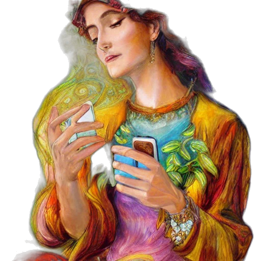 dress, jewelry, vaporwave, fantasy art transparent PNG cut-out