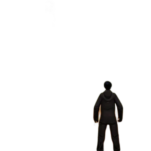 jacket, staff, robot, face transparent PNG cut-out