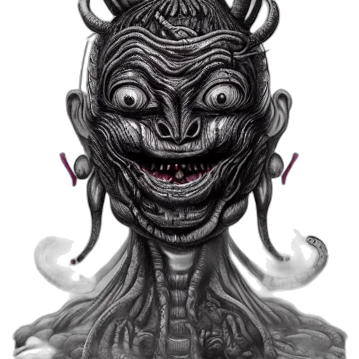 mask, face, creature, staff transparent PNG cut-out