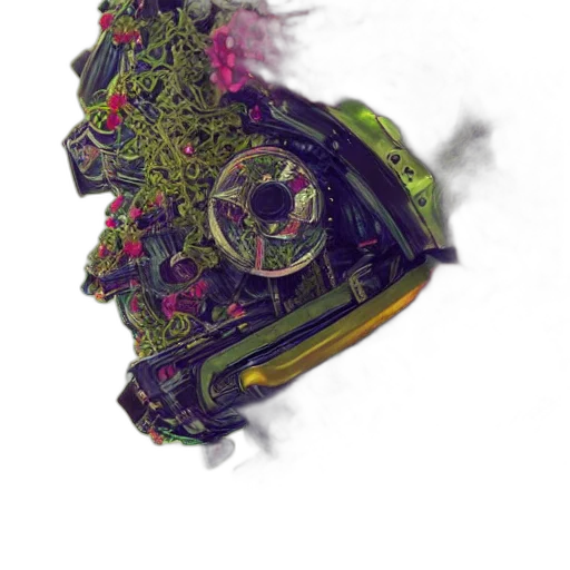 car, robot, flower, mask transparent PNG cut-out