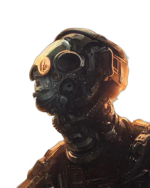robot, mask, face, creature transparent PNG cut-out