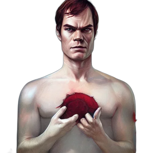 face, concept art, photorealistic, comic book art transparent PNG cut-out