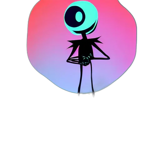 robot, creature, staff, umbrella transparent PNG cut-out