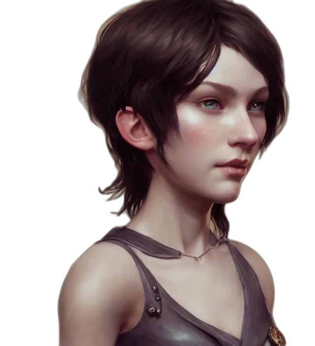 face, staff, jewelry, fantasy art transparent PNG cut-out