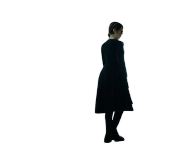 jacket, dress, staff, robot transparent PNG cut-out