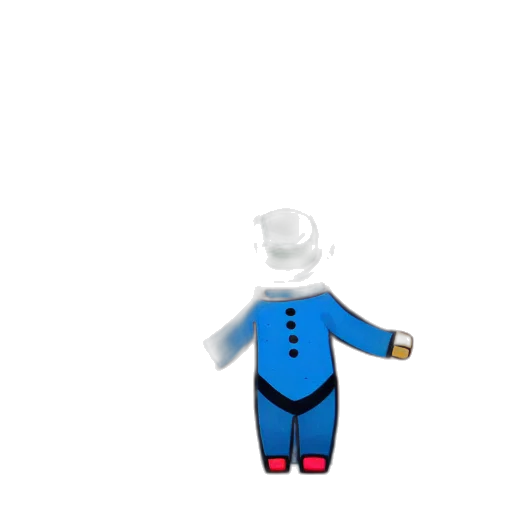 staff, robot, hat, jacket transparent PNG cut-out