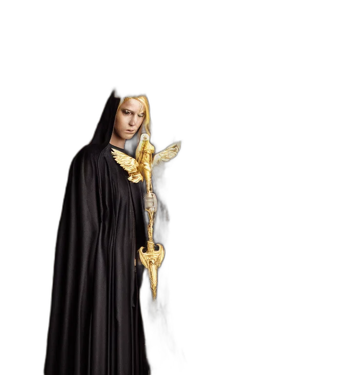 staff, sword, 3d render, concept art transparent PNG cut-out