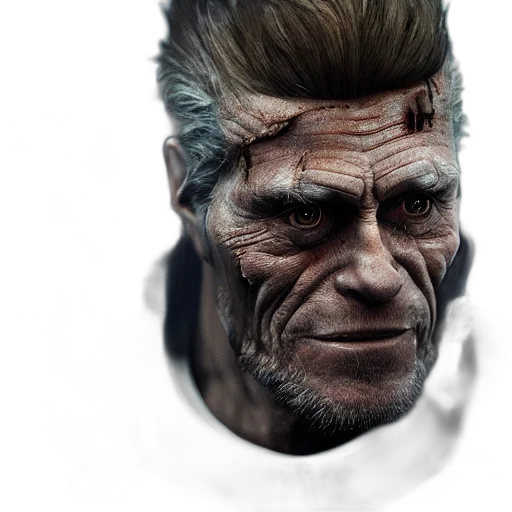 face, mask, creature, staff transparent PNG cut-out