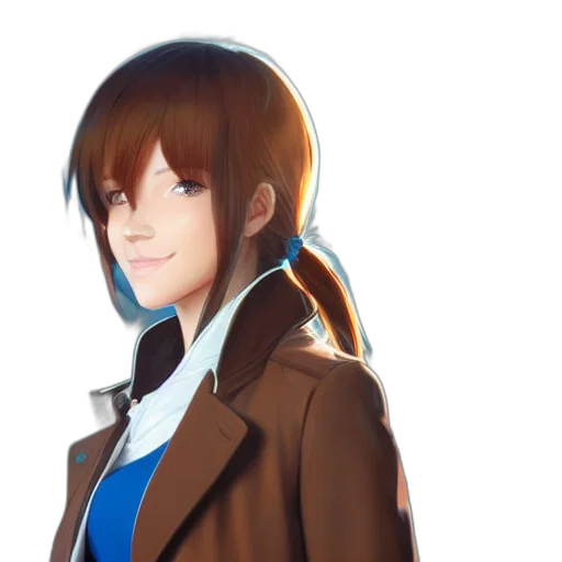 jacket, staff, face, robot transparent PNG cut-out
