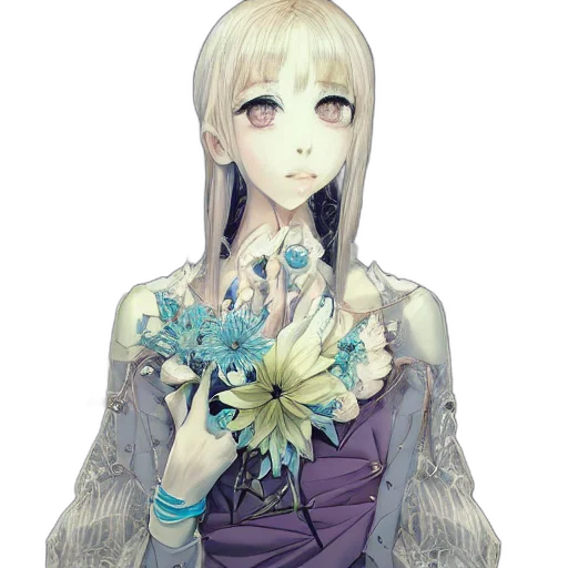 flower, staff, jewelry, dress transparent PNG cut-out